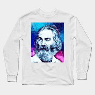 Walt Whitman Snowy Portrait | Walt Whitman Artwork 5 Long Sleeve T-Shirt